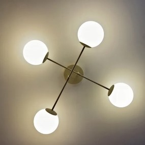 Felületre szerelhető csillár MOON 4xE27/15W/230V krémszínű