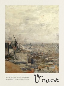 Festmény reprodukció View from Montmartre - Vincent van Gogh, (30 x 40 cm)