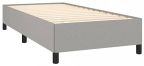 világosszürke szövet ágykeret matrac nélkül 90x200 cm