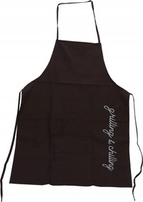 Grill kötény pamut, fekete