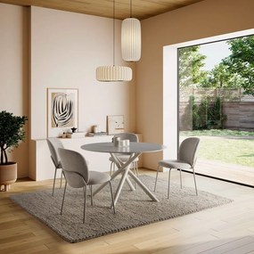 Kerek étkezőasztal kerámia asztallappal ø 119,5 cm Talia – Marckeric