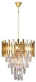 Csillár láncon ASPEN GOLD 9xE14/40W/230V