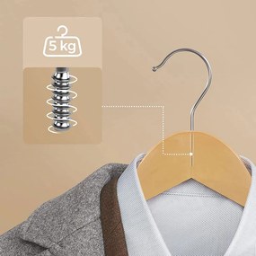 SOHO fa vállfatartó szett, 20 db, természetes barna SongmicsHome
