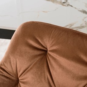 Rozsdabarna Színű Bársony Étkezőszék. MODESTO