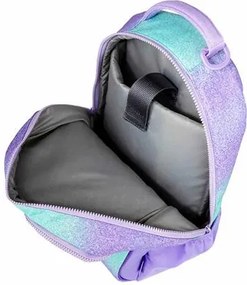 Iskolatáska, cipzáras, laptoptartóval, BELMIL Companion Serenity, lila, pillangó (BL338961L)