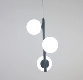 RENDL ETHERIA závěsná černá opálové sklo 230V LED E27 3x11W