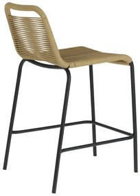 Glenville bézs acélszerkezetű bárszék, magasság 62 cm - Kave Home