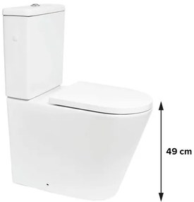 Kombinált WC SAT Brevis fehér fényes felülettel vario lefolyó SATBRE32