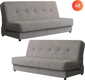 Zestaw 2x Wersalka Rozkładana ARUBA Szara