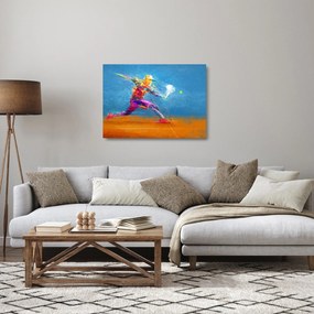 Kép - Festett teniszező (üvegen) (70x50 cm)