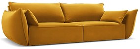 Mustársárga bársony kanapé 208 cm Vanda – Mazzini Sofas