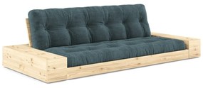 Kék kordbársony kinyitható kanapé 244 cm Base – Karup Design