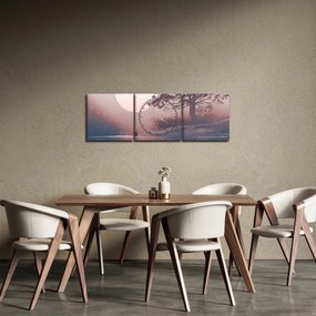 Kép - szerelmes pár (órával) (90x30 cm)