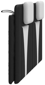 fekete és fehér műbőr fejtámla párna 140 cm