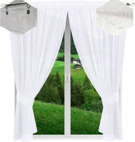 Kész függöny sima 220x300 balkonra nappaliba, fehér készfüggöny