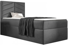 St7 boxspring ágy, sötétszürke, balos (70 cm)