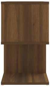 2 db barna tölgy színű szerelt fa éjjeliszekrény 50x30x51,5 cm
