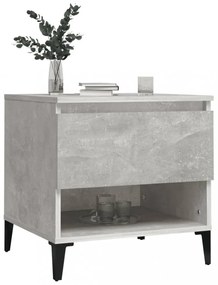 betonszürke szerelt fa dohányzóasztal 50 x 46 x 50 cm