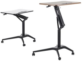 STE-SH-A10 Black állítható magasságú, görgős íróasztal fekete vázzal