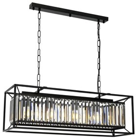 Láncos csillár PUNE 4xE27/40W/230V fekete