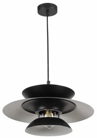 Csillár zsinóron BERIT 1xE27/20W/230V fekete