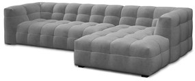Vesta szürke bársony kanapé, jobb oldali - Windsor &amp; Co Sofas