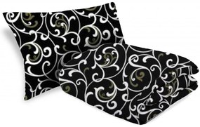 Egész évben használható steppelt paplan 140x200 cm párnával ORIENT fekete 70x90 cm