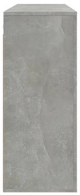 betonszürke szerelt fa faliszekrény 80 x 313 x 80 cm