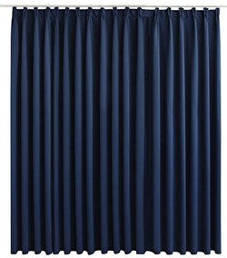 vidaXL kék sötétítőfüggöny kampókkal 290 x 245 cm
