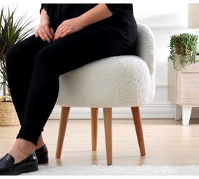 MIKI puff, átmérő 46 cm, fehér