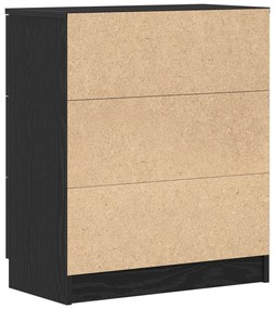 Fekete Tölgy Konyhai Szekrény 60x30x70 cm Műanyag Fa
