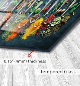 0464 edzett üvegkép, 46 x 72 cm