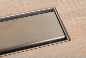 AREZZO design 900 mm-es rozsdamentes acél folyóka Steel ráccsal AR-900