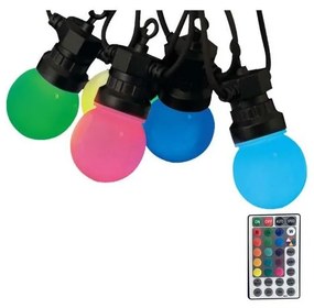 LED RGB Kültéri lánc STRING 13 m 15xLED/0,5W/230V IP44