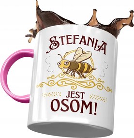 Rózsaszín Bögre Stefánia Barátnőknek Ajándék Nyomtatott Fotóval