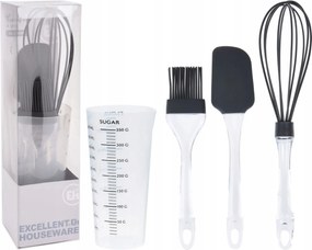 Süteménysütő szett 4 részes műanyag fekete