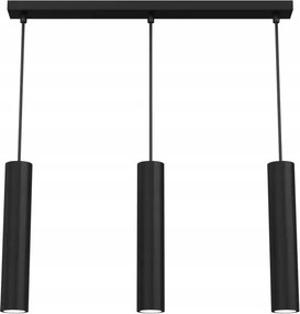 FĂŒggĆ lĂĄmpa Luminex Raito Fekete 3xGU10 8W Modern Loft CsillĂĄr