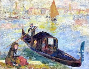 Renoir-Gondola Venice üvegkép, falikép