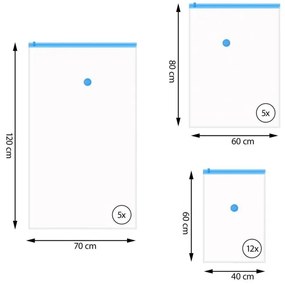Vákumzsák készlet 3 méretben 22 db