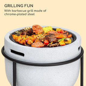 Blumfeldt Grail, tűzrakóhely grillel, MGO és acél fedél, szikrafogó