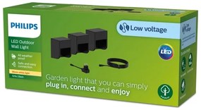 Philips - KÉSZLET 3x LED Kültéri fali lámpa GRITS LED/1,5W/24/230V IP44