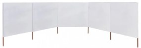 homokfehér 5 paneles szövet szélfogó 600 x 160 cm