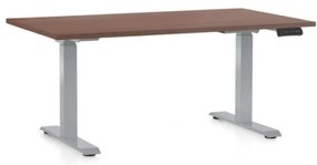 Állítható magasságú asztal OfficeTech D, 120 x 80 cm, szürke alap, dió