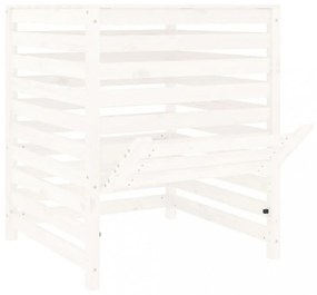 fehér tömör fenyőfa komposztáló 82,5 x 82,5 x 99,5 cm