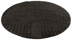 Norwalk Fergus fekete szőnyeg, ø 160 cm - Mint Rugs