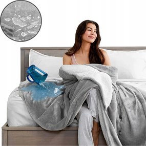 Takaró Ágytakaró Vízálló Bárány 150x200 Kétoldalas Világosszürke