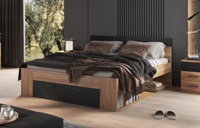 Franciaágy 180 cm Benson MW92 (mauvella tölgy + fekete). Akció -15%. 1118206