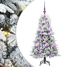 vidaXL Műanyag Hajtogatós Karácsonyfa Fehér 120 cm PE és PVC