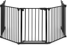 Fekete védőkorlát 5 panellel