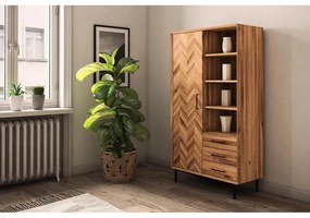 Natúr színű tölgyfa ruhásszekrény 97x176 cm Abies – The Beds